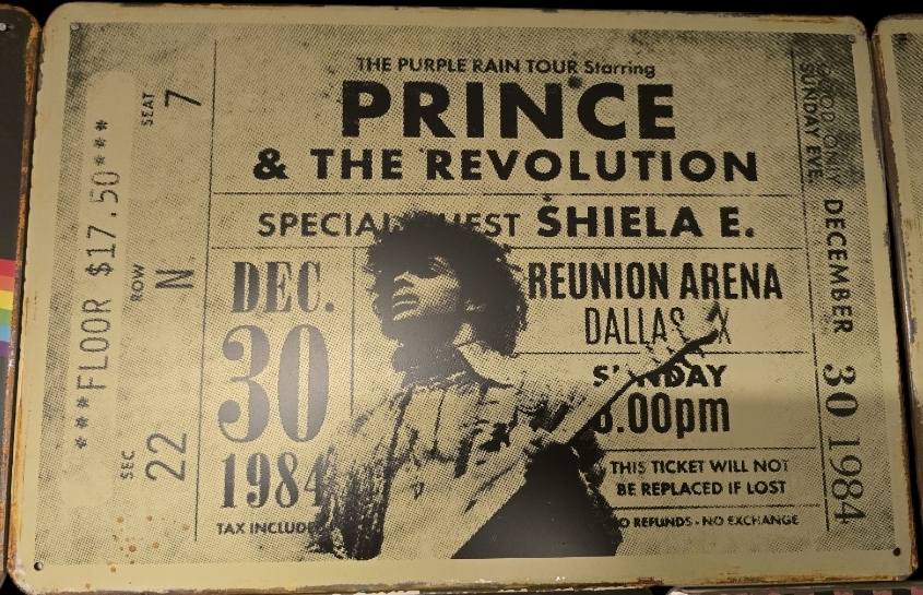 Prince & The Revolution - Concert Bord