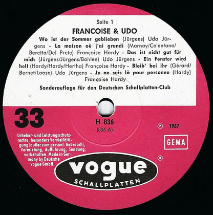 Françoise Hardy - Udo Jürgens : Francoise + Udo (LP, Comp, Club)
