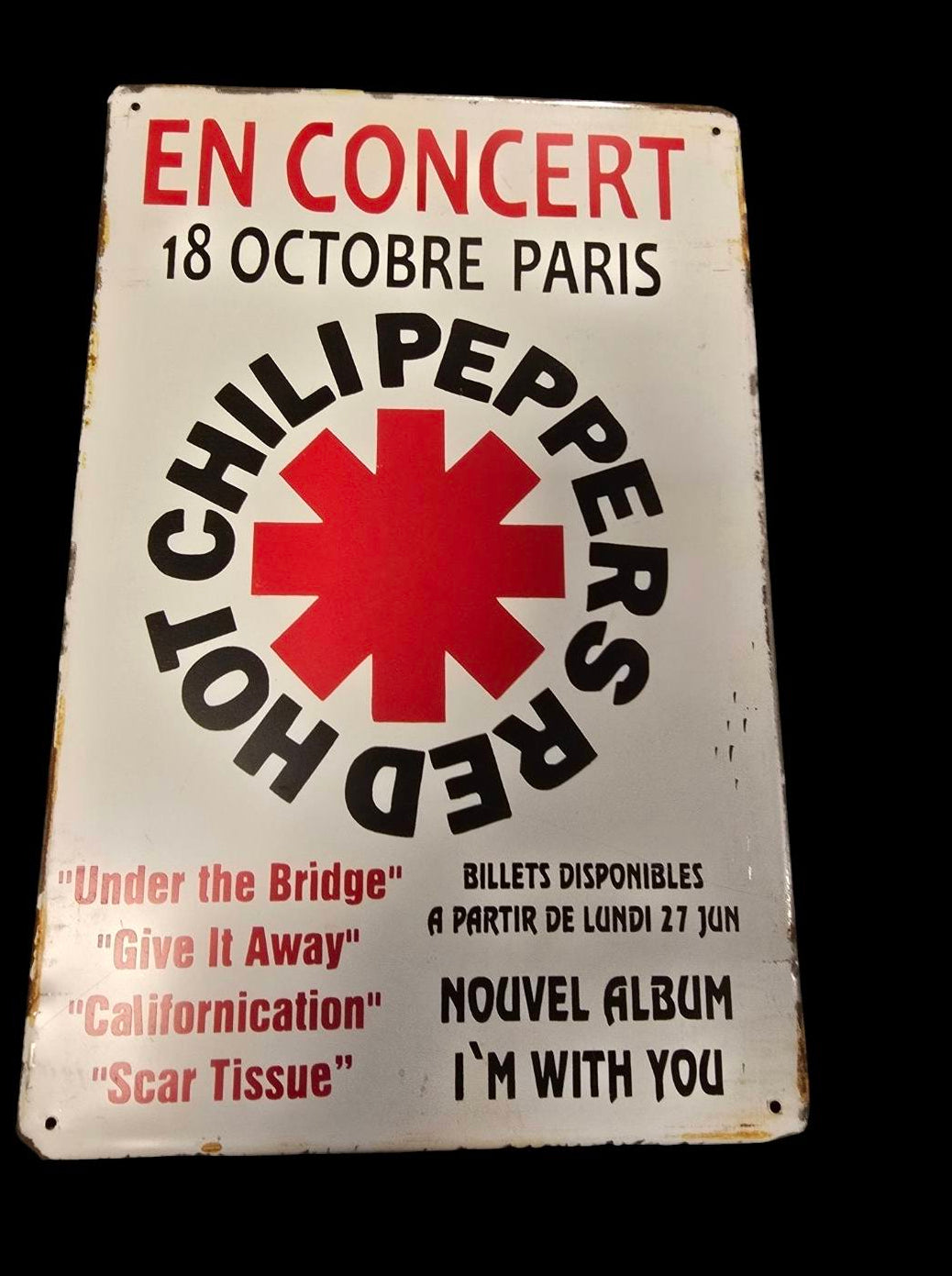 Red Hot Chili Peppers - Concert Bord