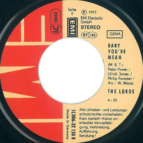 The Lords : Teenage Love (7", Single)