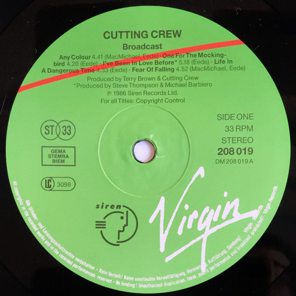 Cutting Crew : Broadcast (LP, Album)