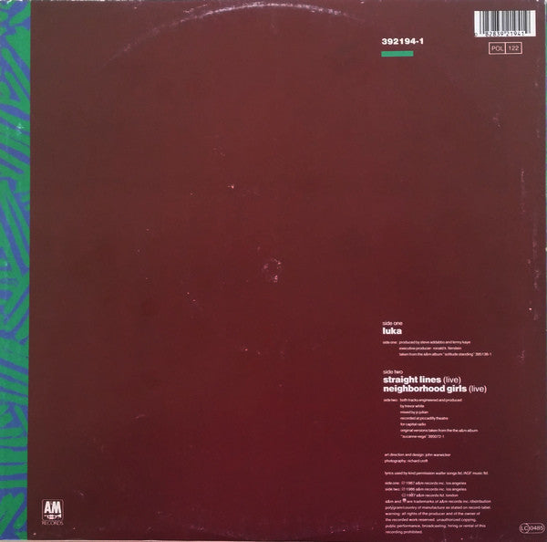 Suzanne Vega : Luka (12", Single)