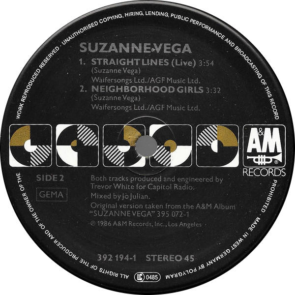 Suzanne Vega : Luka (12", Single)