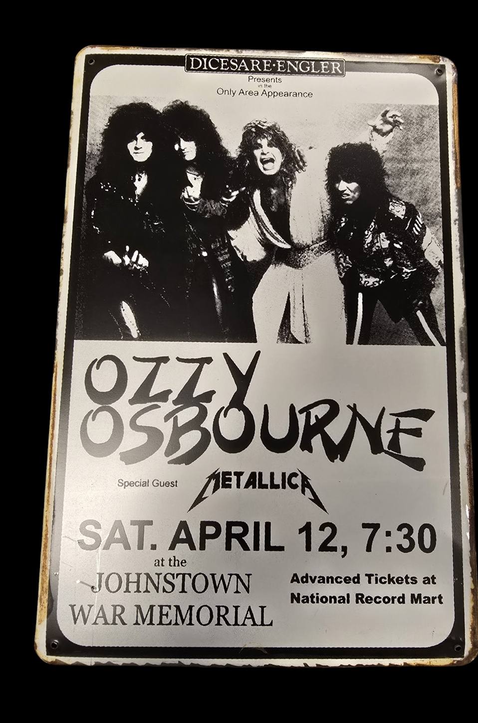 Ozzy Osbourne ft Metallica - Concert Bord