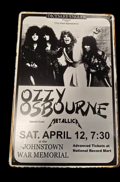 Ozzy Osbourne ft Metallica - Concert Bord