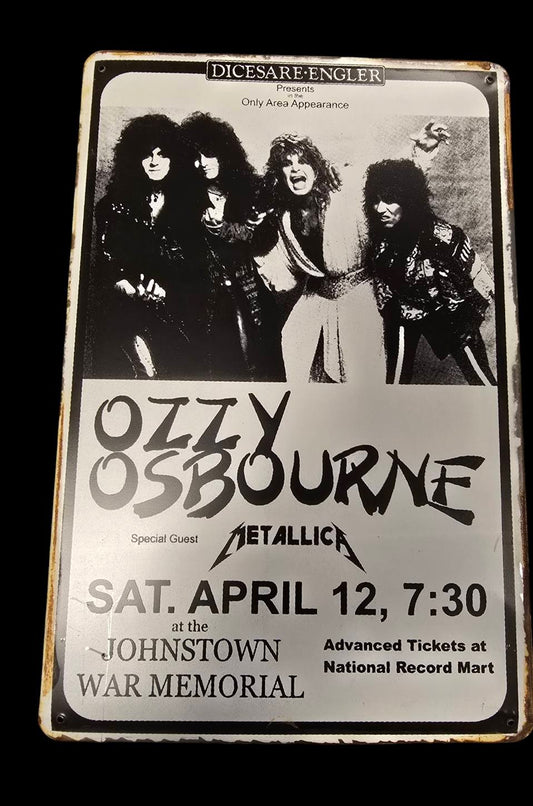 Ozzy Osbourne ft Metallica - Concert Bord