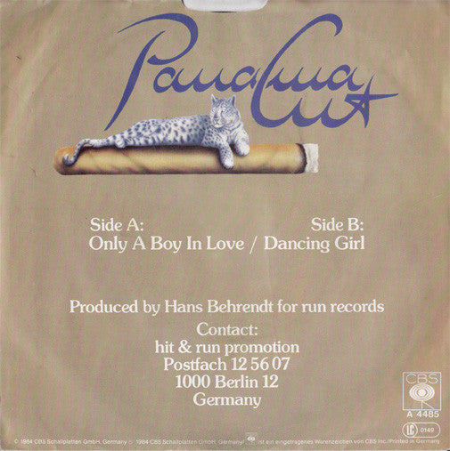 Panama Cut : Only A Boy In Love (7", Single)