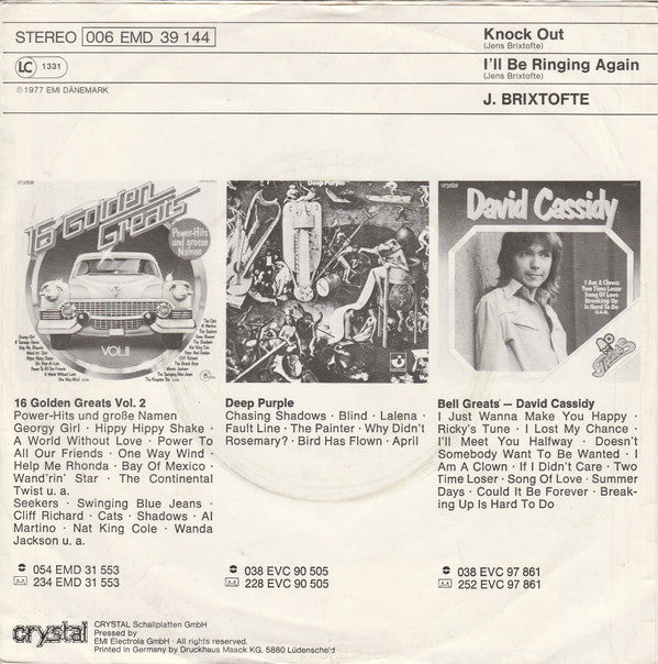 J. Brixtofte* : Knock Out  (7", Single)