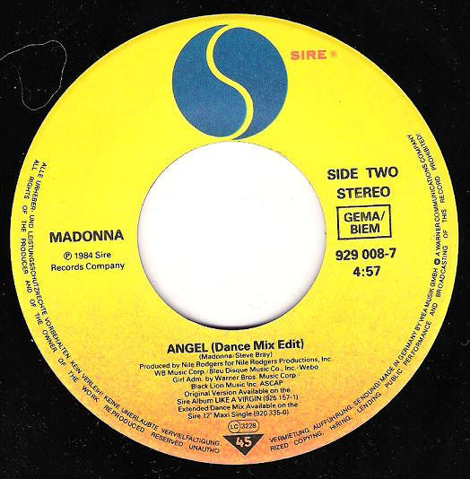 Madonna : Angel (7", Single)