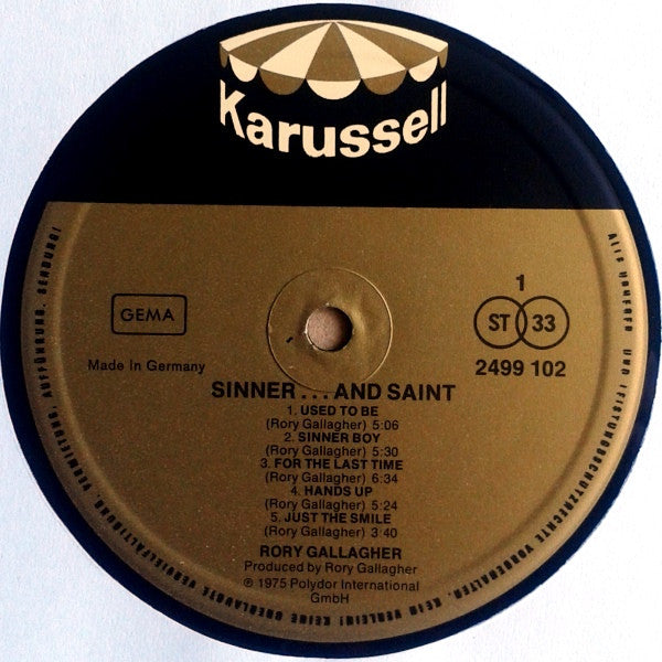 Rory Gallagher : Sinner... And Saint (LP, Comp)
