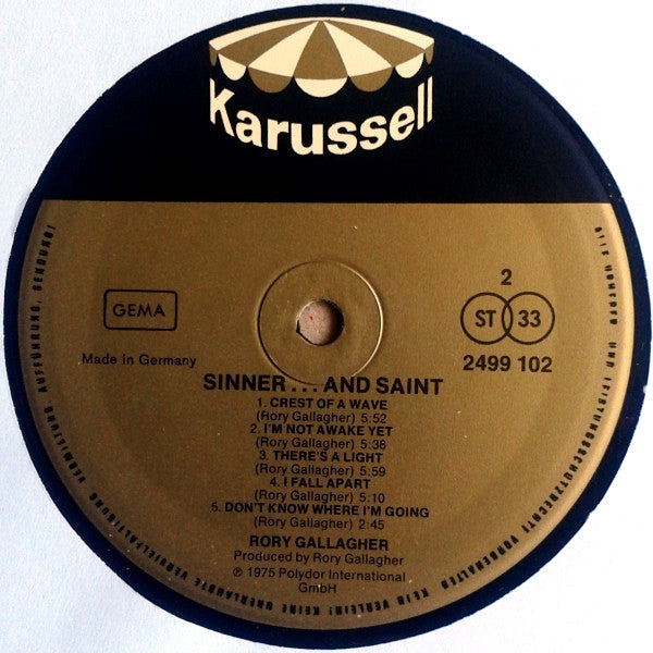 Rory Gallagher : Sinner... And Saint (LP, Comp)