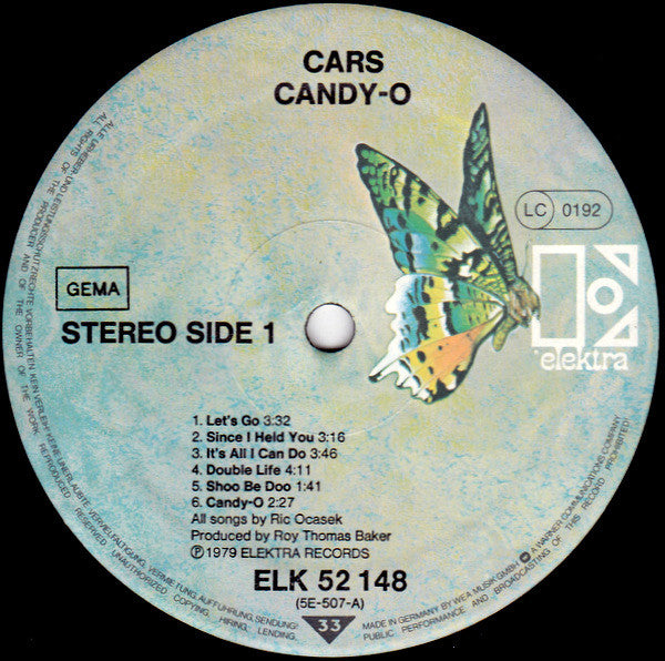 The Cars : Candy-O (LP, Album)