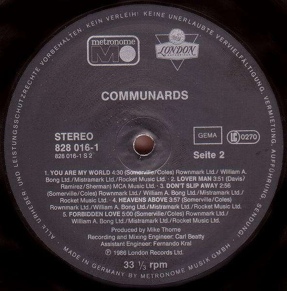 Communards* : Communards (LP, Album)