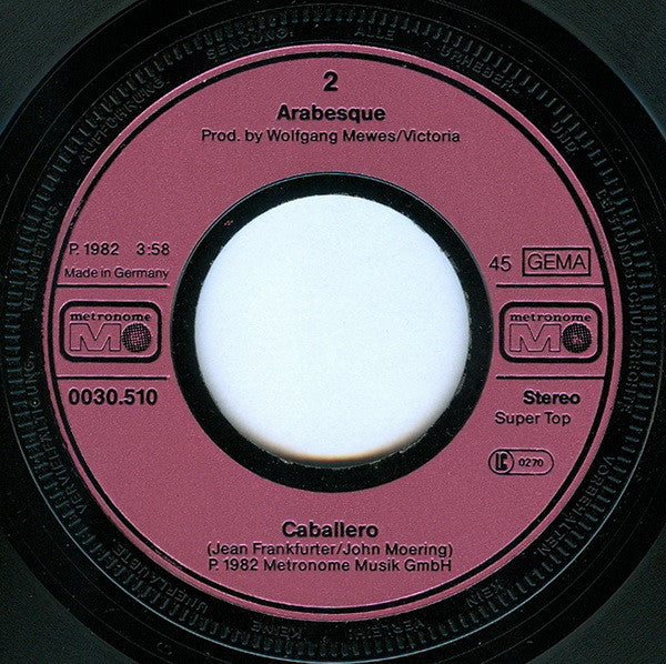 Arabesque : Tall Story Teller / Caballero (7", Single)