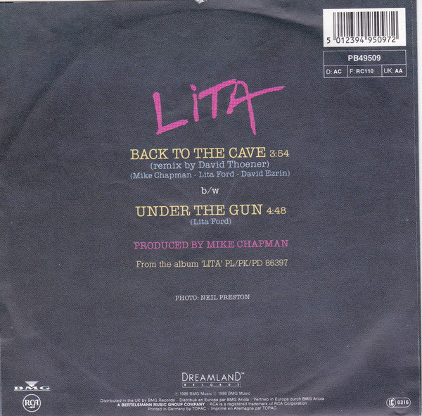 Lita* : Back To The Cave (7", Single)