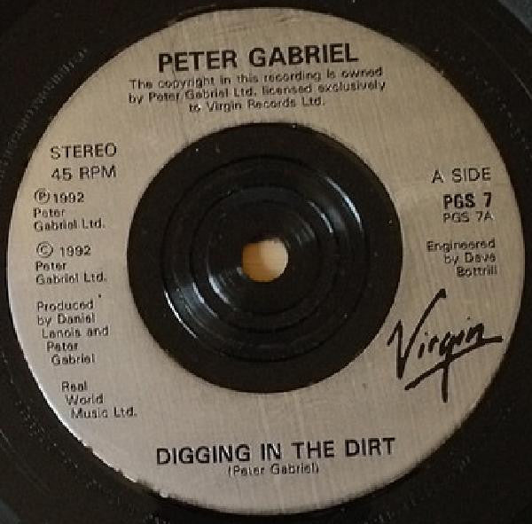 Peter Gabriel : Digging In The Dirt (7", Single)