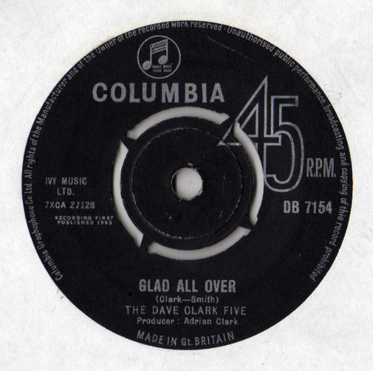 The Dave Clark Five : Glad All Over (7", Single)