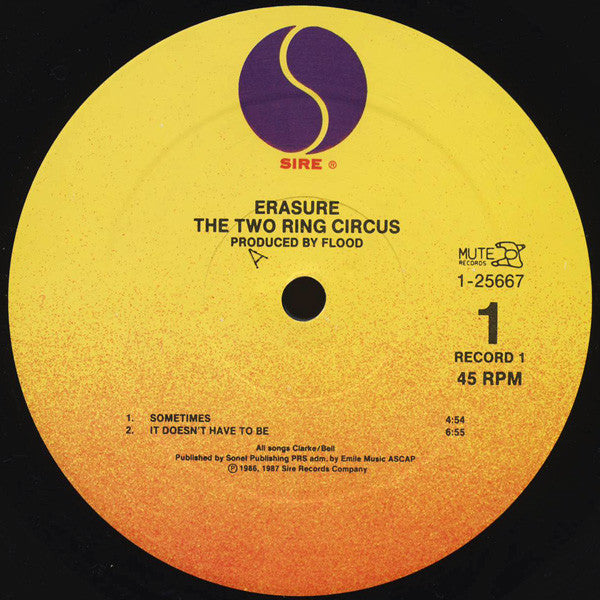 Erasure : The Two Ring Circus (2x12", Album)