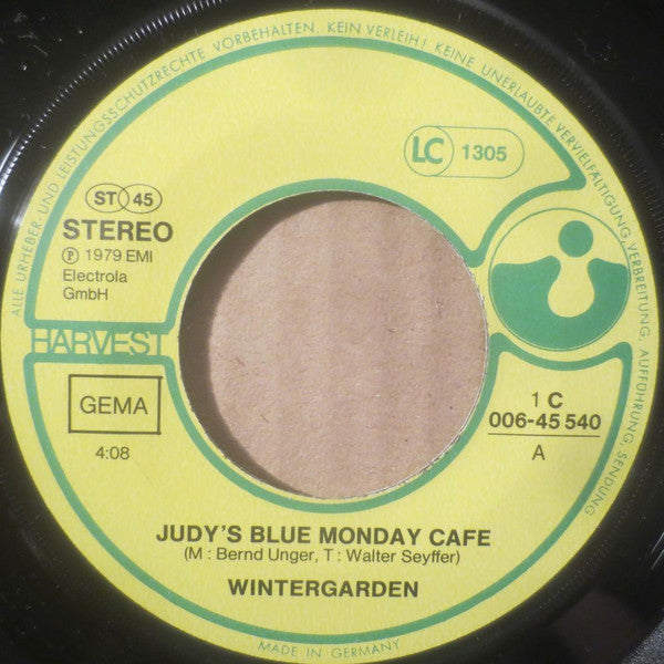 Wintergarden : Judy's Blue Monday Cafe (7", Single)