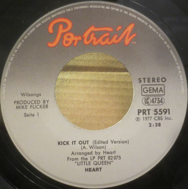 Heart : Kick It Out (7", Single)