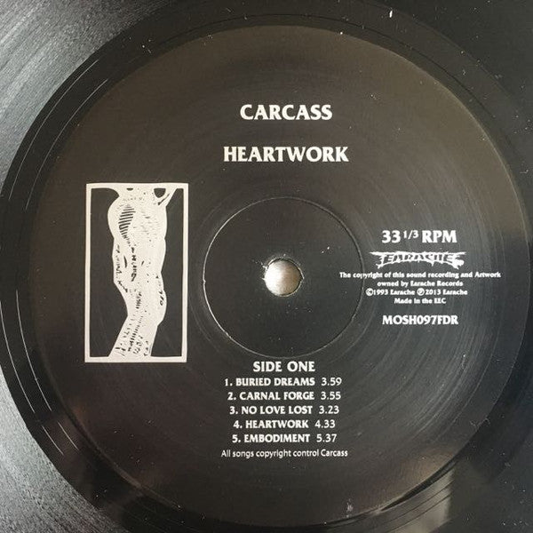 Carcass : Heartwork (LP, Album, Ltd, RE, RM)