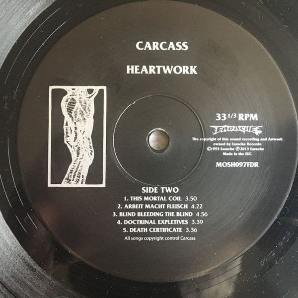 Carcass : Heartwork (LP, Album, Ltd, RE, RM)