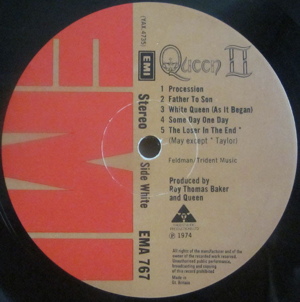 Queen : Queen II (LP, Album, RP, Gat)