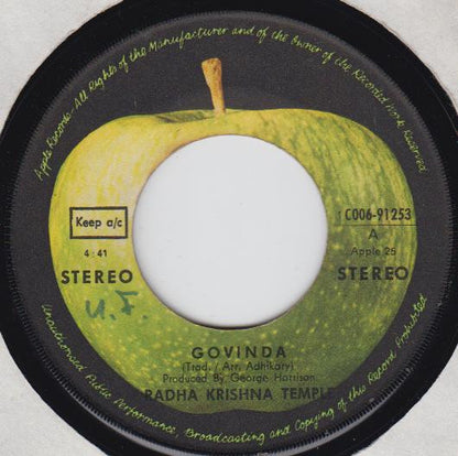Radha Krsna Temple* : Govinda (7", Single)
