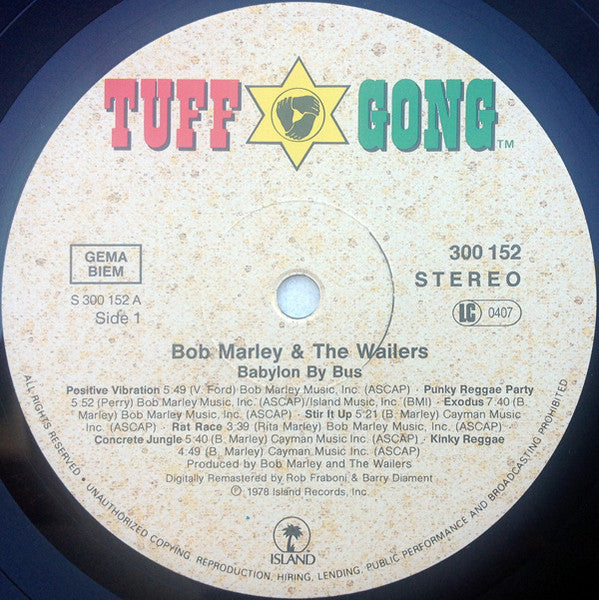 Bob Marley & The Wailers : Babylon By Bus (LP, Album)