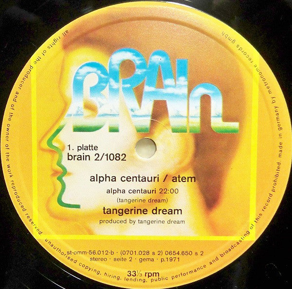 Tangerine Dream : Alpha Centauri / Atem (LP, Album, Quad, RE, RP + LP, Album, RE, RP + Comp)