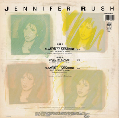 Jennifer Rush : Flames Of Paradise (Duet With Elton John) (Extended Version) (12", Maxi)