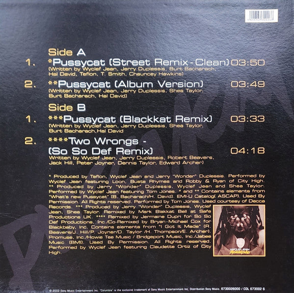 Wyclef Jean Feat Busta Rhymes & Loon : Pussycat (12")