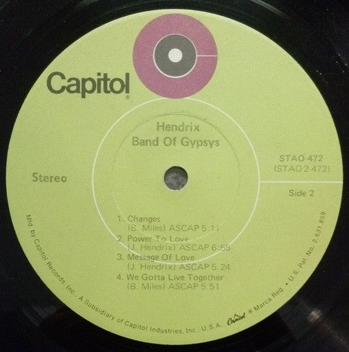Hendrix* : Band Of Gypsys (LP, Album, Jac)