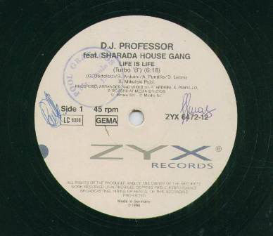 D.J. Professor* : Life Is Life (12")
