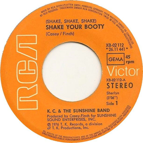 KC & The Sunshine Band : (Shake, Shake, Shake) Shake Your Booty (7", Single)