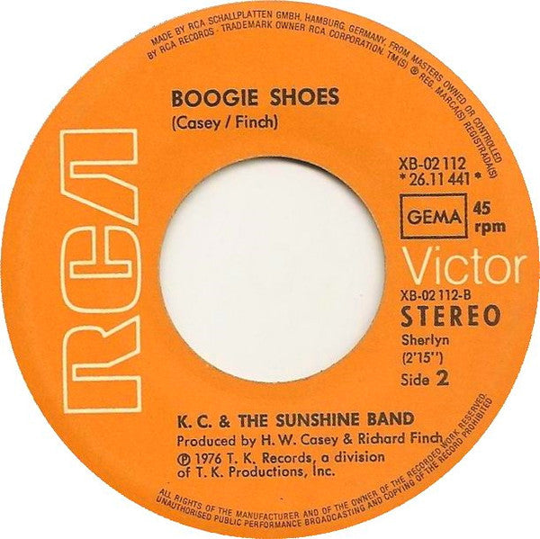 KC & The Sunshine Band : (Shake, Shake, Shake) Shake Your Booty (7", Single)