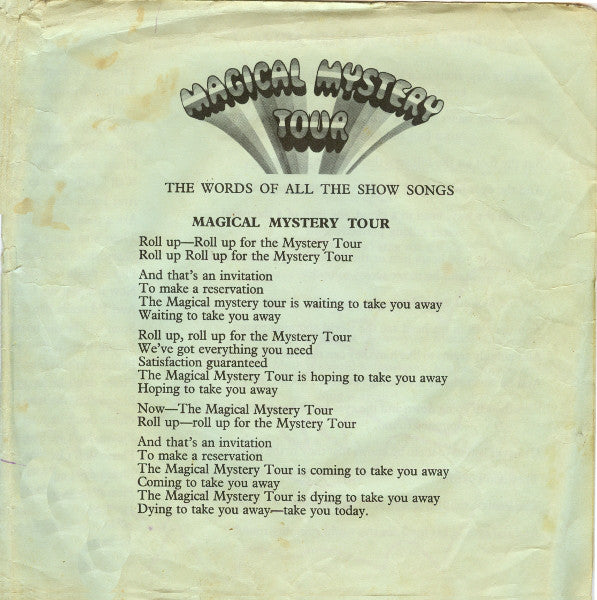 The Beatles : Magical  Mystery Tour (2x7", EP)