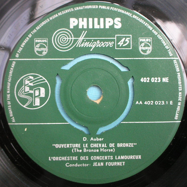 Daniel-Francois-Esprit Auber / Orchestre Des Concerts Lamoureux / Jean Fournet : Ouverture Le Cheval De Bronze / La Muette De Portici (7")