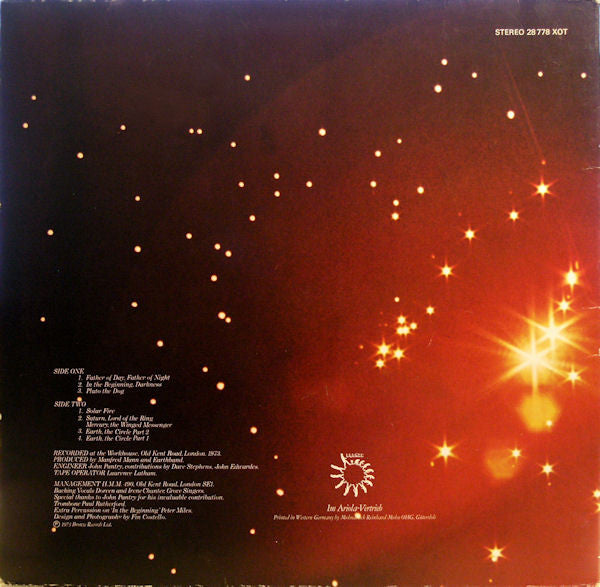 Manfred Mann's Earth Band : Solar Fire (LP, Album, RE, Gat)