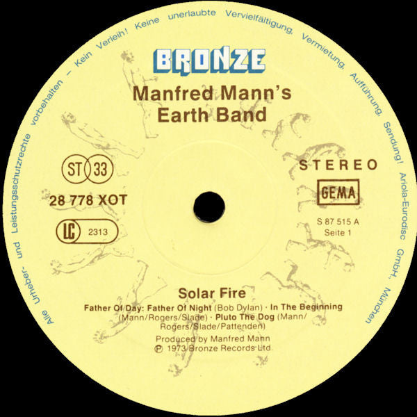 Manfred Mann's Earth Band : Solar Fire (LP, Album, RE, Gat)
