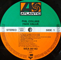 Phil Collins : Face Value (LP, Album, RE, Gat)