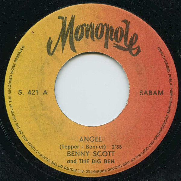 Benny Scott And The Big Ben : Angel / I'm Coming Home (7")