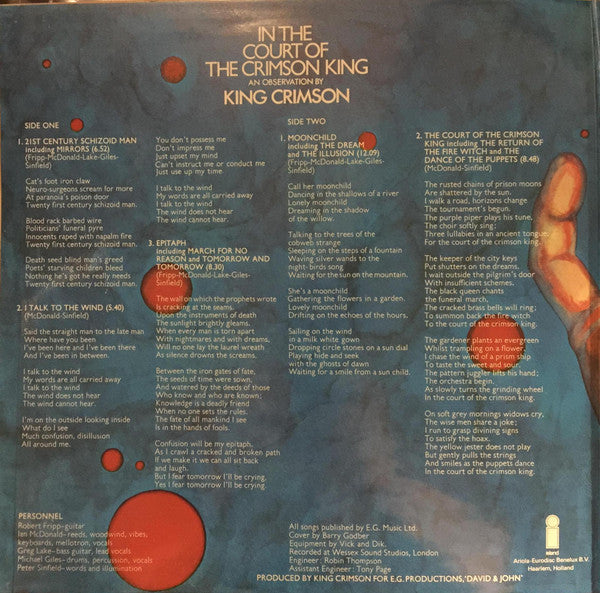 King Crimson : In The Court Of The Crimson King (An Observation By King Crimson) (LP, Album, RE, Gat)