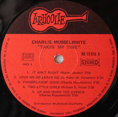 Charlie Musselwhite : Takin' My Time (LP, Album)