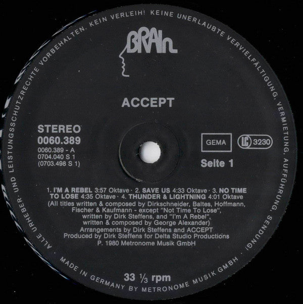 Accept : Accept (LP, Album, RE, 3rd)