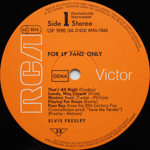 Elvis Presley : For LP Fans Only (LP, Comp, RE)