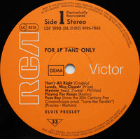 Elvis Presley : For LP Fans Only (LP, Comp, RE)
