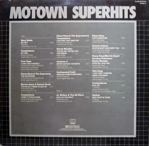 Various : Motown Super Hits  (LP, Comp, Club)