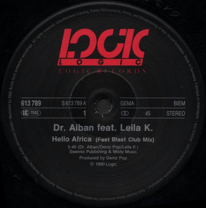 Dr. Alban Featuring Leila K.* : Hello Afrika (12")