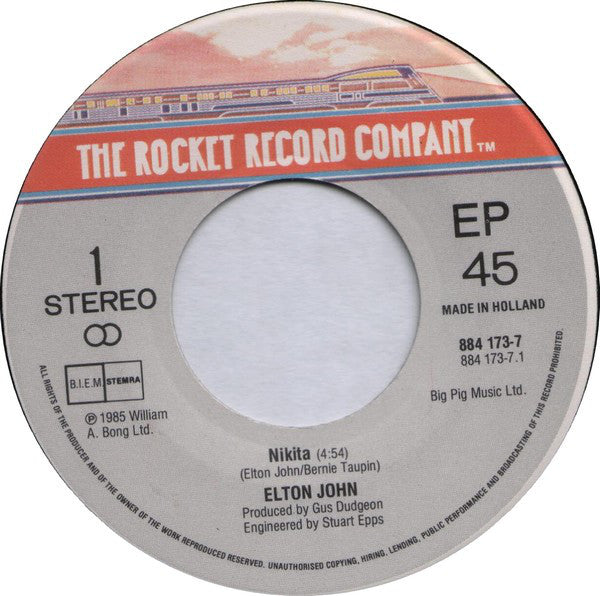 Elton John : Nikita (7", EP)